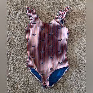 Girls Vineyard Vines Red White & Blue Swimsuit